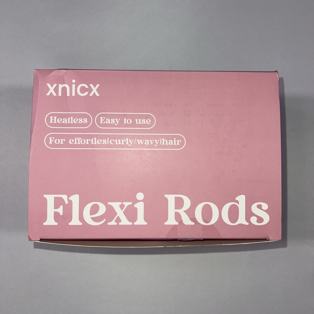 47Pcs 7'' Hair‎ Curlers Rollers Flexi Rods Flexible Curling Rods Set No Heat